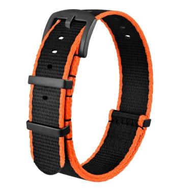 Imagem de Anbeer Pulseira de relógio de nylon de substituição de nylon balístico militar de 18 mm, 20 mm, 22 mm, com fivela de aço inoxidável para homens e mulheres, 20mm, Sem Pedra Preciosa