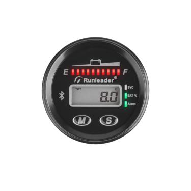 Imagem de Runleader Indicador De Bateria Led Bluetooth 12V A 48V, Medidor Voltagem Com Alerta, Recorde Horas Funcionamento Para Carrinho Golfe Motor Chumbo Ácido Trojan, Gel Lítio Agm Lifepo4, Empilhadeira E