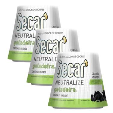 Imagem de Kit Com 3 Neutralizador De Odores Secar Geladeira Carvão Ativado Carbono Elimina Cheiro Forte De Alimentos Temperos Peixe Cebola Alimento Estragado