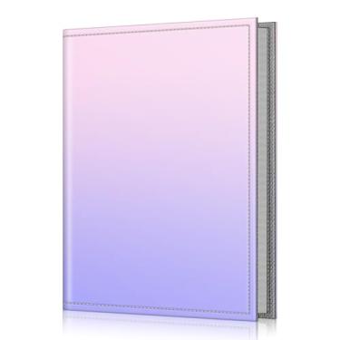 Imagem de FINTIE Álbum De Fotos 4X6 - 52 Bolsos, Pequena Capacidade, Capa Couro Vegano Premium, Álbuns Carteira Portáteis Para Família, Casamento, Meninos E Meninas, Roxo/Rosa