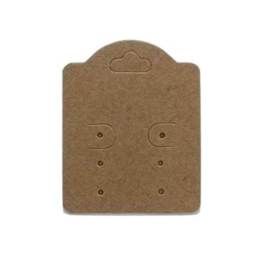 Imagem de Kit 500 Peças Tag Cartela Para Brinco 6 Furos Kraft