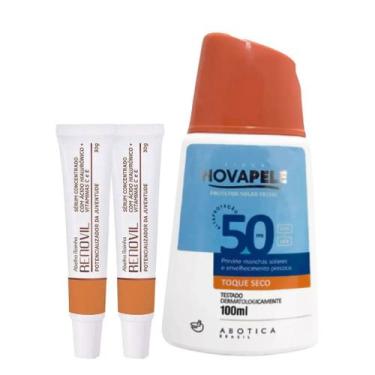 Imagem de Kit 2 Renovil Sérum Pele Jovem e Hidratada + Protetor Solar Nova Pele 