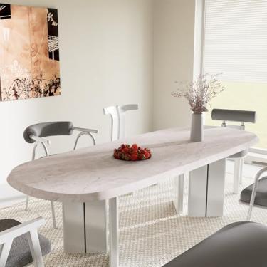 Imagem de Papel de parede de mármore branco floco descasque e cole 40,6 cm × 395,7 cm granito bege papel de contato sintético vinil autoadesivo impermeável engrossar papel decorativo para cozinha, bancada