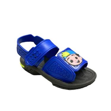 Imagem de Sandália Confortavel Infantil Menino Herois com Tiras Ajustáveis (Azul, BR, Criança de 4 a 8 anos, Faixa Numérico, M, 29, 30)