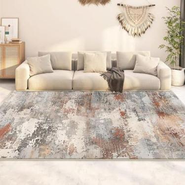 Imagem de Tapete abstrato fácil de limpar para sala de estar, sofá, área de estar, carpete grande, quarto, vestiário, tapete lavável (3,2 x 5,2 pés (100 x 160 cm) / CX037-Flannel-6)