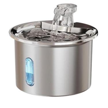 Imagem de Bebedouro Fonte Água Filtro 2l Silenciosa Inox Gato Cães Pet - Magazin