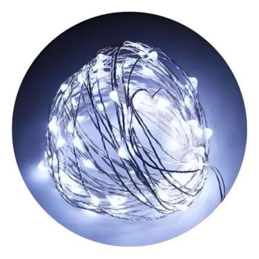 Imagem de Cordão de LED Decorativo 10 metros USB/Pilha AA Fio de Fada Impermeável Branco ou Colorido Pisca Pisca Natal Festa Decoração de Ambientes (Branco)