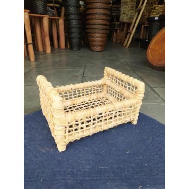 Imagem de Cestinha caixinha caixa cesta de palha natural artesanal - NA - Decora