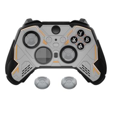 Imagem de playvital Capa De Silicone Stellar Mecha Para Xbox Elite Series 2 E Core, Protetor Antiderrapante Com Adesivos Apoio Polegar, Cinza Preto