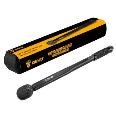 Imagem de DEKOPRO Chave de torque de direção dupla de 3/8 polegadas, 10-80 pés-Lb e intervalo de 13,6 a 108,5 Nm, ± 4% de precisão, catraca cromo vanádio 24 dentes, cabo fosco antiderrapante de 36,8 cm