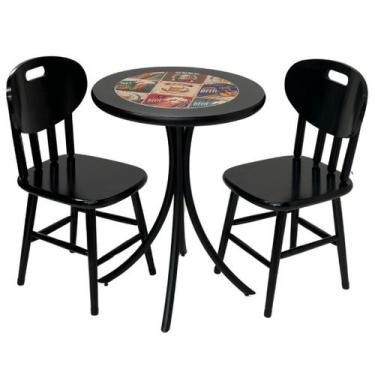 Imagem de Conjunto de Bistrô  Beer baixo com 2 cadeiras - DG Móveis - Reisol Móv