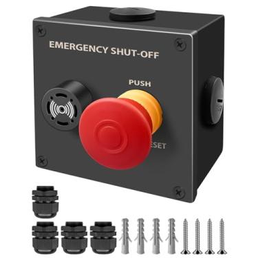 Imagem de Interruptor de desligamento de emergência duplo de 24 VCC com alarme – Compatível com sistemas de controle de piscina e spa IntelliTouch/EasyTouch