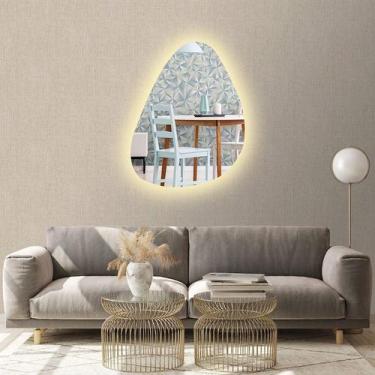 Imagem de Espelho orgânico iluminado com led quente 55x77cm TOUCH - Woodglass