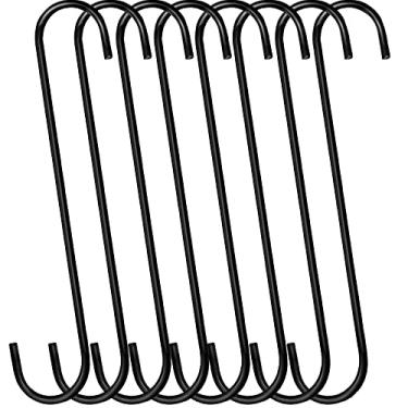 Imagem de DINGEE Ganchos S Extra Grandes de 12" e 8 Pacotes Ganchos S Longos para Serviços Pesados para Plantas Suspensas, Ganchos S para Galhos de Árvores, Comedouros de Pássaros, Potes e Panelas Armário Pérgu
