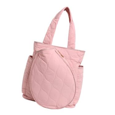 Imagem de RNXRZANK Mochila de Pickleball, Bolsa Leve para Raquetes de Tênis, para Homens E Mulheres, Mochila de Ombro, Bolsa de Transporte com Vários Bolsos, rosa