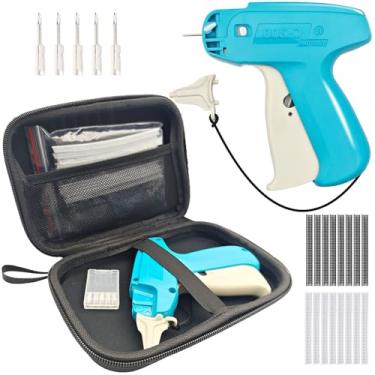 Imagem de Mini pistola de costura para roupas - Fixador rápido de roupas - Pistola de ponto fino portátil - Kit de pistola de microetiquetagem inclui 1000 fixadores pretos e 1000 fixadores brancos, 6 agulhas e