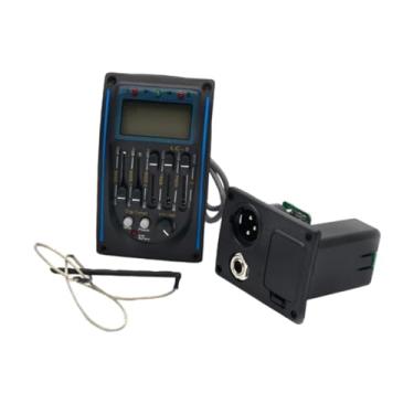 Imagem de simhoa Equalizador Piezo Captador Equalizador Afinador Digital Captador Controle de Volume Atualização de Violão Acústico 5 Acessórios de Banda Peças de, Azul