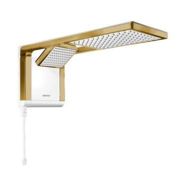 Imagem de Chuveiro Lorenzetti Acqua Duo Branco Matte Gold 7800W 220V