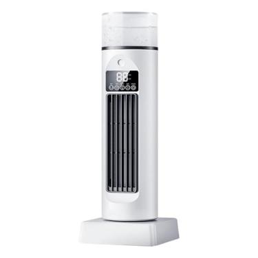 Imagem de XLWLLNJ Ventilador de torre para quarto com umidificador Ventilador de mesa 6 velocidades de vento para quarto, Branco