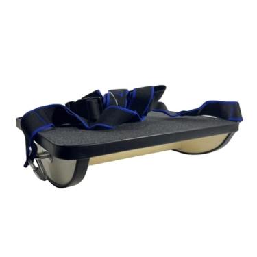 Imagem de menolana Prancha de equilíbrio de madeira, prancha oscilante, com faixas de resistência, mesa de apoio para fortalecimento do núcleo, antiderrapante,