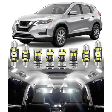 Imagem de BMT xms Substituição de luz LED interior de carro para Nissan Rogue T32 2014-2020, pacote de lâmpadas interiores super brilhantes 6000K, 7 peças