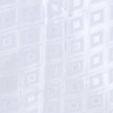 Imagem de Cortina De Banho Quadrados 180X180 Cm Branco - Just Home Collection