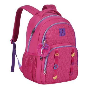 Imagem de Mochila Costa Feminina RB Rebecca Bonbon Grande Escolar Teen, Rosa