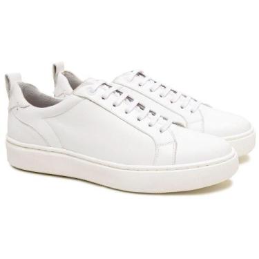 Imagem de Tênis Casual Masculino em Couro Branco Yaris - Berganno, 42, Branco