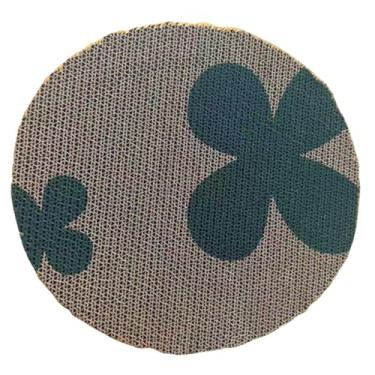 Imagem de Fenteer Arranhador para gatos, almofada de papelão para arranhar gatos, resistente ao desgaste, protetor de móveis corrugado, tapete para arranhar sofá e, Trevo de 4 Folhas