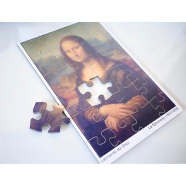 Imagem de Quebra-Cabeça Clássicos da Arte com 24 peças, Conjunto com 3: Noite estrelada, Monalisa e O grito