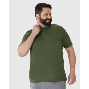 Imagem de Camiseta Básica Masculina Malwee Plus Size Ref. 87847, Verde 5, G5