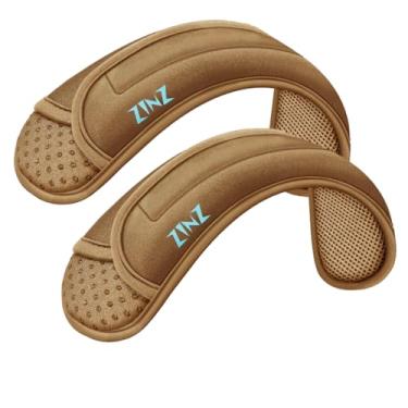 Imagem de ZINZ Pacote com 2 ombreiras universais com almofada ultra grossa para bolsa de bagagem, bolsa transversal, longa, antiderrapante e respirável, cáqui