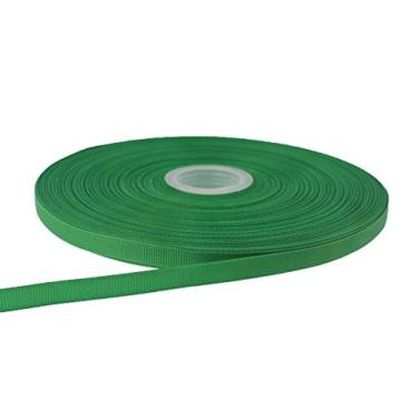 Imagem de Jesep One Roll 100 jardas 3/20.3 cm Soild Grosgrain Ribbon Boutique Embalagem de Presente Fita, DIY Crafts Bow Hair Headband Acessórios Fita Sortida #553 (3/20.3 cm 10 mm, Verde)