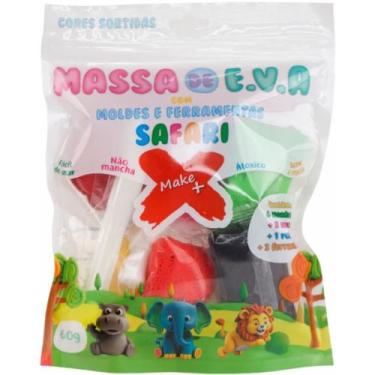 Imagem de Massa de EVA Criativa Safari com Molde 60G Pacote - Makee
