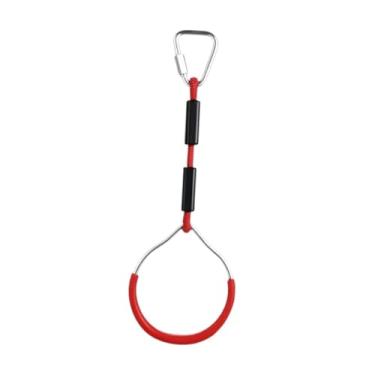 Imagem de simhoa Argolas de treinamento de força, anel de puxar para crianças, equipamento de ginástica doméstico multiuso para crianças, anel de ginástica para, Vermelho