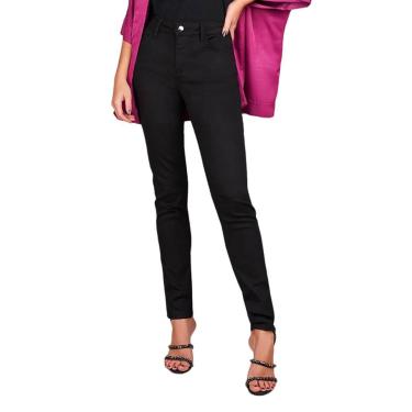 Imagem de Calça Feminina Lado Avesso Sarja Jegging Preta - L238523-Feminino