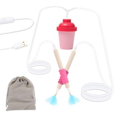 Imagem de Caneta elétrica de pintura de diamante para dois jogadores, caneta de pintura de arte de diamante a vácuo sem necessidade de cera, ferramentas de acessórios de pintura de diamante, kit de pintura de