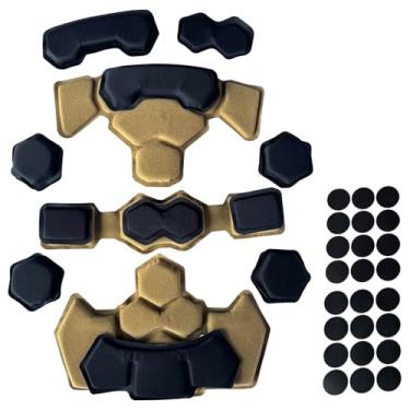 Imagem de Pastilhas táticas para capacete, airsoft para uso externo, almofada interna de espuma de memória, kit de enchimento de capacete, compatível com Fast/Mich/ACH/USMC/PASGT/EX (Cáqui 4G)