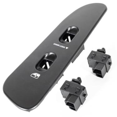 Imagem de Trava de porta elétrica do lado do passageiro dianteiro direito e interruptor de janela com kit de moldura preta