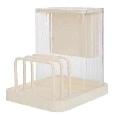 Imagem de Luxshiny Organizador De Cozinha - 3 Em 1 Para Economizar Espaço E Guardar Facas Tábuas De Corte E Utensílios Na Bancada | Escorredor De Pratos Com Drenagem | Design Moderno Branco