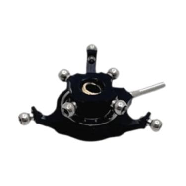 Imagem de Milageto RC Helicóptero Swashplate substitui o modelo de brinquedo de brinquedo de brinquedos de atualização leve da placa transversal para wltoys RC Aircraft, Preto