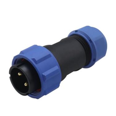 Imagem de OTOTEC Conector circular de aviação de 2 pinos RV 12V 30A compatível com Bluetti AC200MAX impermeável IP68 SP2111 conector circular de aviação de 2 pinos ângulo plano