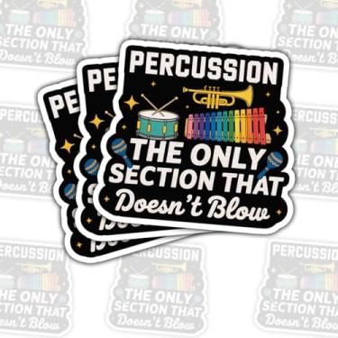 Imagem de Adesivo de percussão The Only Section That Doesn't Blow, presente musical para músicos, percussionistas, bateristas, adesivos de percussão, xilofone, tambores, carro, decalque para laptop, garrafa de