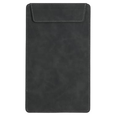 Imagem de PATIKIL A5 Prancheta de couro PU, 15 x 25 cm, pasta magnética para negócios, com suporte para caneta, organizador de pasta de escritório, quadro de escrita, preto