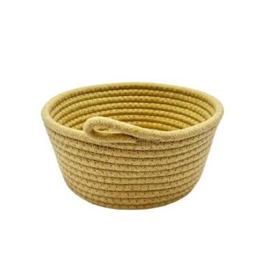 Imagem de Cesto Decorativo em Algodão Bege 20x10cm 16903P Mart