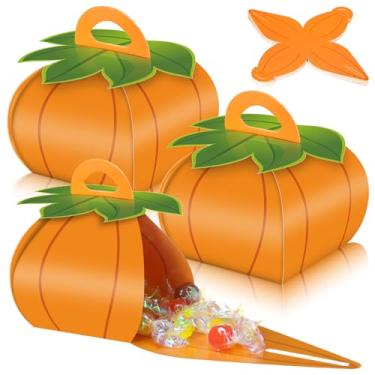 Imagem de TaoBary 36 caixas de lembrancinhas de festa de outono de Ação de Graças caixa de doces de abóbora 3D mini sacolas de presente para decoração de festa suprimentos para colheita de frutas abóboras