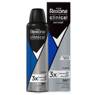 Imagem de Desodorante Aerosol Rexona Men Clinical Clean Antitranspirante 96h 150ml UNILEVER