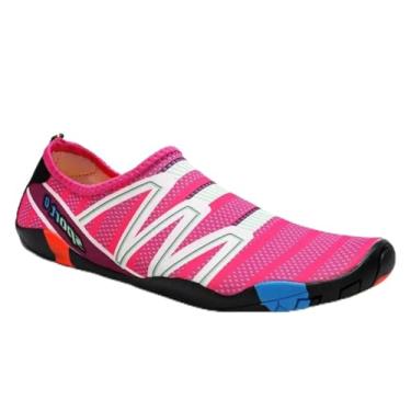Imagem de Sapatilha Aquática Unissex, Ideal para Mergulho, Natação, Trilha, Esportes Náuticos, Multicolorida (Pink, BR, Adulto, Numérico, 36)