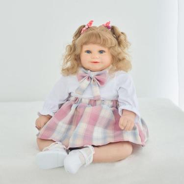 Imagem de Boneca Bebê Reborn Silicone Negra Realista 48cm Original Kit Acessório