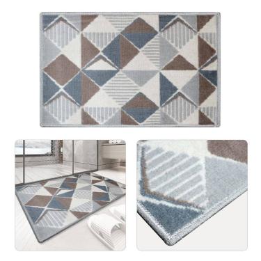 Imagem de 2 Tapete Banheiro Grande Antimofo Soft Macio Js Rm51cz 50X80